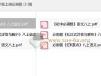 2026版语文八年级上册必刷题 同步练习与详解全三册