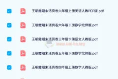 王朝霞期末活页卷1-6年级全套PDF资源