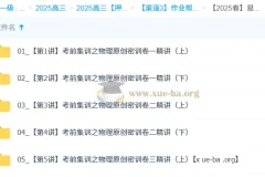 何连伟2025高三高考物理密训班 考前集训原创密训卷精讲