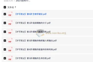 2027高中生物李林一轮笔记 手写版全14讲