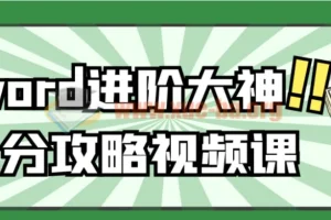 Word进阶大神上分攻略视频课 从排版到邮件合并系统精讲