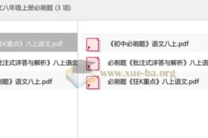 2026版语文八年级上册必刷题 同步练习与详解全三册