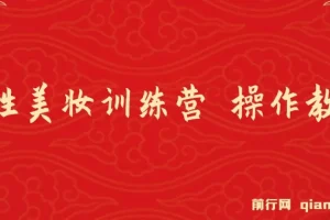 《女性美妆训练营1.0》美甲引流实操教学，小白也能月入1W+（附200G教程）