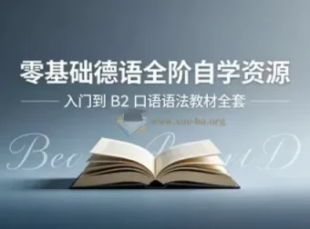 零基础德语从入门到B2 发音口语语法词典教材PDF听力MP3视频全套