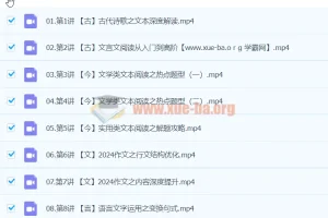 2024高三高考语文 谢欣然寒假班 全套课程