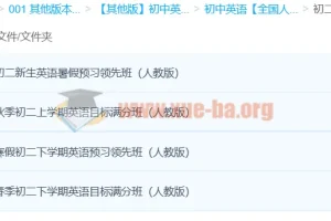 初二英语年卡尖子班 人教版60讲 刘飞飞 暑秋寒春全阶段