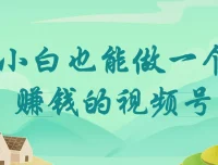 小白也能做一个赚钱的视频号！零基础视频号运营实战课（附爆款拆解）
