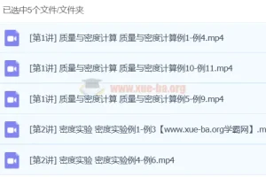 初中物理密度计算与实验精讲 轻松掌握质量密度重难点