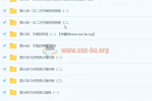 初二数学年卡（超常班）64讲朱韬 课程资源
