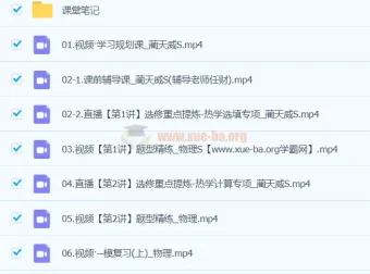2024高三高考物理 蔺天威物理S春季班 课程资源
