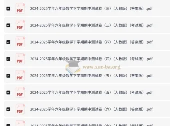 2024-2025学年六年级数学下学期期中测试卷6套（人教版）