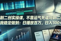 短剧二创实操课：从找对标到发布挂载全流程拆解