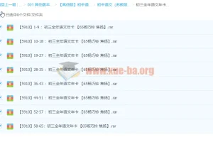 初三全年语文年卡 杨巧铃焦扬 中考语文系统课程