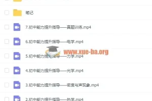 质心物理竞赛 2019初二物理特长班课程视频汇总