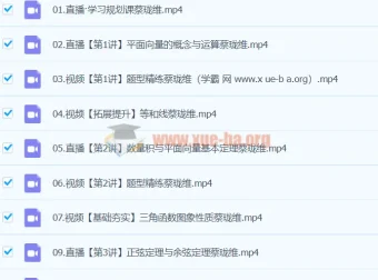 2024高一数学寒假班 蔡珑维精讲课程