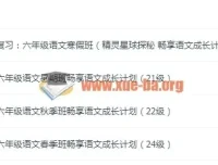 小升初总复习：六年级语文年卡（精灵星球探秘 畅享语文成长计划21-24级）40讲