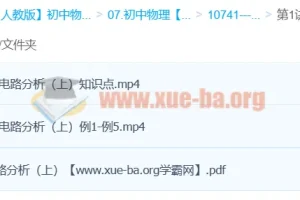 90分钟搞定复杂电路分析 袁媛2讲 附讲义PDF