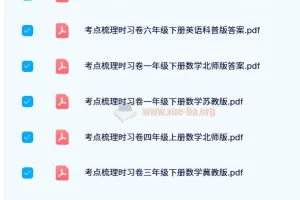 王朝霞考点梳理时习卷 1-6年级全套PDF资源