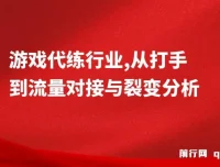 游戏代练行业深度解析：从打手到流量对接与裂变分析