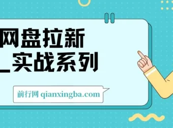 网盘拉新实战教程 入门级小白单月破万（1.0版）