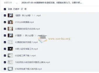 AI漫剧制作全流程实操课 0基础从起号到变现一站式入门