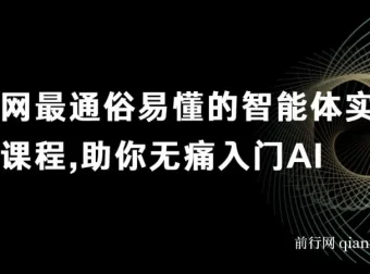 全网最通俗易懂的智能体实战课，无痛入门AI掌握底层逻辑举一反三