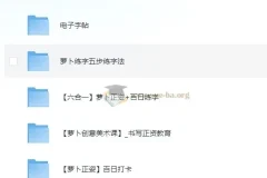 萝卜练字 小学生硬笔书法课 正姿控笔与百日练字全套资源