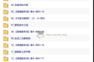 【2026初一春下】数理思维自主学习·RJ·A+ 张永辉 课程资源