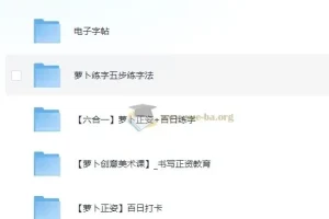 萝卜练字 小学生硬笔书法课 正姿控笔与百日练字全套资源