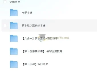 萝卜练字 小学生硬笔书法课 正姿控笔与百日练字全套资源