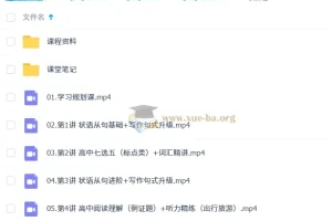 张亮 2026高一英语二轮尖端寒假班 课程资源