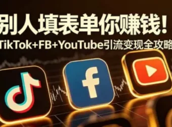别人填表单你赚钱！TikTok+FB+YouTube引流变现全攻略【原创双语字幕】