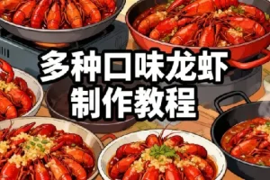 多种口味龙虾制作配方技术教程 开店家用必备