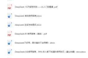 DeepSeek全系资源合集：使用指南+提示词秘籍+本地部署教程