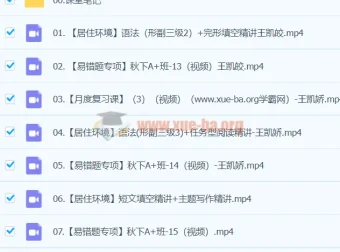 2024 A+秋季班下 初二英语培训班（王凯皎）课程资源