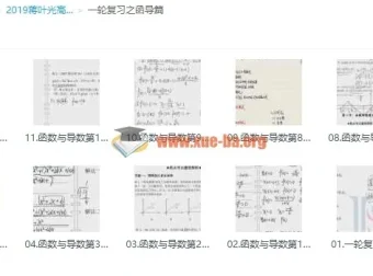 2019蒋叶光高考数学一轮复习之函导篇 冲击清北联报班资源