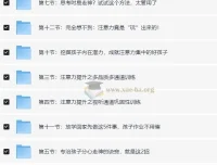 青少年儿童超强专注力训练营教程 12节视频课 解决分心拖拉问题