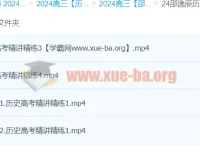 2024高三高考历史 邵逸辰高考精讲精练