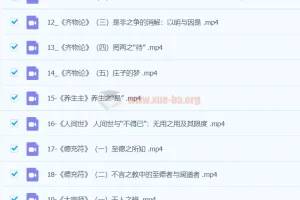 北大杨立华教授讲庄子哲学：23讲精读《庄子》内七篇