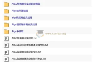 AIGC全能商业就业班课程合集 绘画+视觉+视频全方向实战