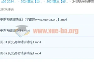 2024高三高考历史 邵逸辰高考精讲精练