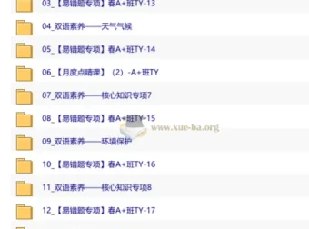 2026初一春下双语素养自主学习TY·A+班陈浩课程资源