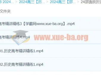 2024高三高考历史 邵逸辰高考精讲精练