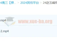 赵玉峰物理 2024高三高考物理押题课 考前冲刺提分
