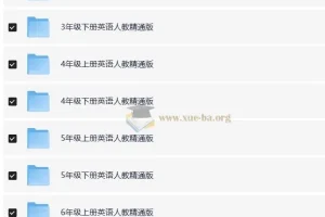 3~6年级小学英语人教版精通版单元期中期末测试卷全套