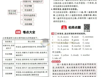 阳光同学小学毕业升学考点大全 语文数学英语科学四科PDF