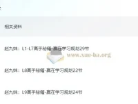 赵九妹学习规划课：L1-L9高手秘籍全阶段指南