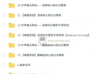 2025陈潭飞初三化学中考培训班 春上·全国版·A+ 课程资源