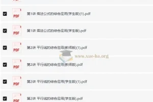 学而思初中数学四季全套讲义（勤思班）PDF合集