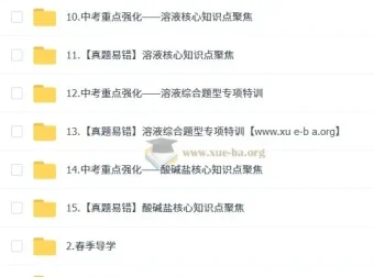 2025陈潭飞初三化学中考培训班 春上·全国版·A+ 课程资源